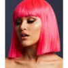 Smiffys Womens Lola Neon Pink Heat Resistant Accessory Wig