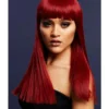 Smiffys Alexia Ruby Red Blend Heat Resistant Accessory Wig
