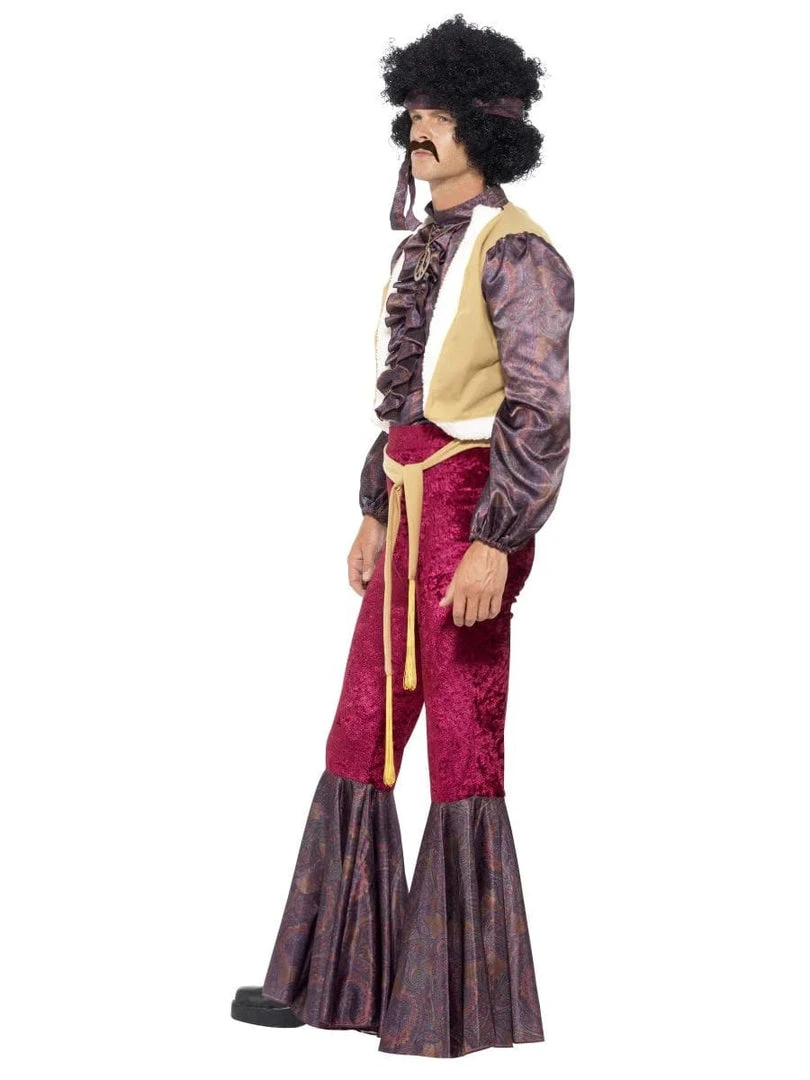 Smiffys Mens 70's Psychedelic Rocker Costume Purple 4 Smiffys Mens 70's Psychedelic Rocker Costume Purple