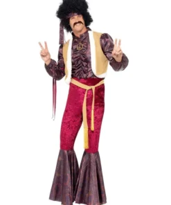 Smiffys Mens 70's Psychedelic Rocker Costume Purple 9 Smiffys Mens 70's Psychedelic Rocker Costume Purple