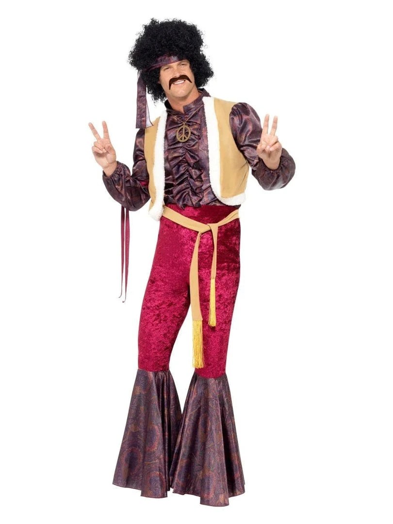 Smiffys Mens 70's Psychedelic Rocker Costume Purple 6 Smiffys Mens 70's Psychedelic Rocker Costume Purple