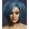 Smiffys Karen Petrol Blue Blend Heat Resistant Accessory Wig Womens