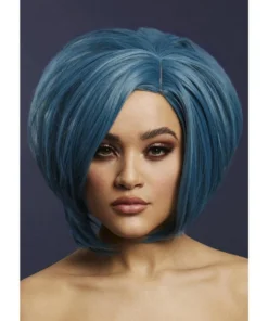 Smiffys Karen Petrol Blue Blend Heat Resistant Accessory Wig Womens