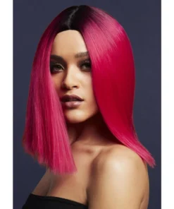 Smiffys Kylie Magenta Pink Heat Resistant Accessory Wig