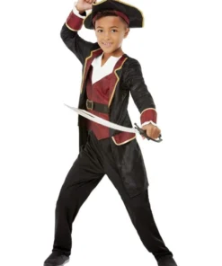 Smiffy's Deluxe Swashbuckler Pirate Costume For Toddlers And Boys Kids