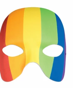 Rubies Rainbow Mardi Gras Half Mask Accessory