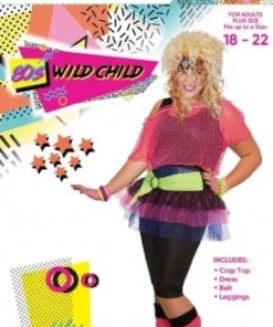 Tomfoolery 80s Girl Plus Size Costume For Women Womens