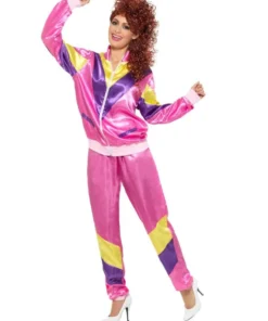 Smiffy's Womens Tracksuit 80's Women's Costume