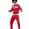 Smiffys 80s Tracksuit Scouser Red & White