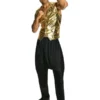 Rubie's Mens Rapper 80s 90s Gold Vest