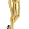 Smiffy's Disco 80s Gold Metallic Leggings Womens