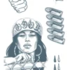 Tinsley Transfers Womens Prison Fake Temporary Tattoos 18 Pice Costume Kit