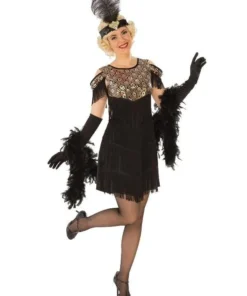 Rubies Charleston Gold Flapper Women's 1920's Costume Womens