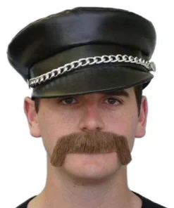 Carnival Products Mens Handlebar Brown Moustache 70's Costume Stick-on Mo