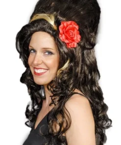 Interalia Womens Amy Winehouse Wig Costume Fancy Dress Accessory