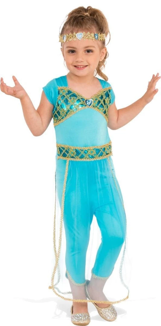 Rubie's Arabian Princess Deluxe Jumpsuit Girls Fancy Dress Costume 3 Rubie's Arabian Princess Deluxe Jumpsuit Girls Fancy Dress Costume