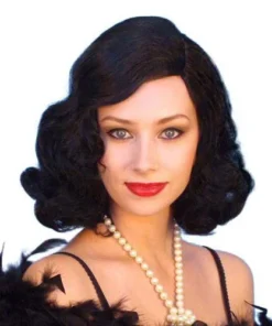 Carnival Products New Year 2021/22 Twenty's Side Part Black 1920's Costume Wig