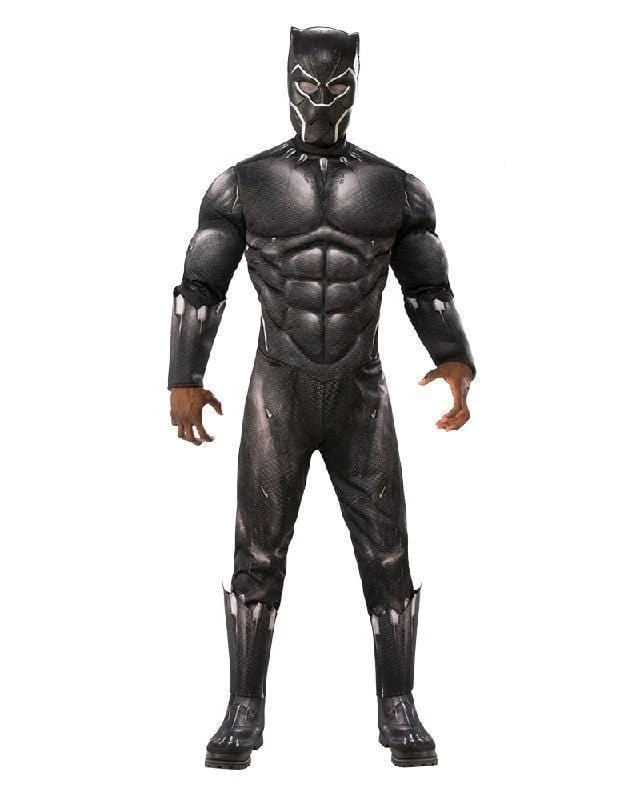 Rubie's Black Panther Marvel Deluxe Adult Super Heroes Costume Mens 3 Rubie's Black Panther Marvel Deluxe Adult Super Heroes Costume Mens