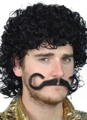 Carnival Products Mens Strongman Black Stick-on Costume Moustache Macho 3 Carnival Products Mens Strongman Black Stick-on Costume Moustache Macho