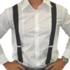 Carnival Products Black Unisex Men Women Braces Adult Suspenders Womens