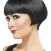 Smiffy's Flapper Bob Wig 20s Black Gangster 1920s Costume Fancy Dress Hair