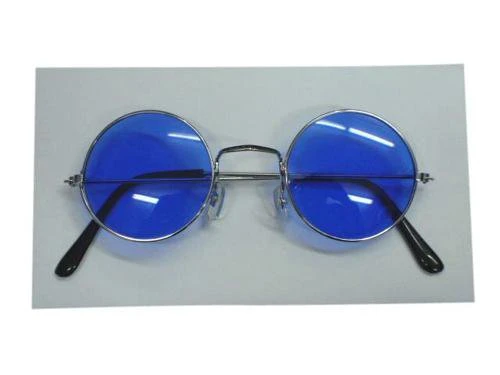 Carnival Products Hippie Blue Round Glasses Rock Star Costume Sunglasses Womens 3 Carnival Products Hippie Blue Round Glasses Rock Star Costume Sunglasses Womens