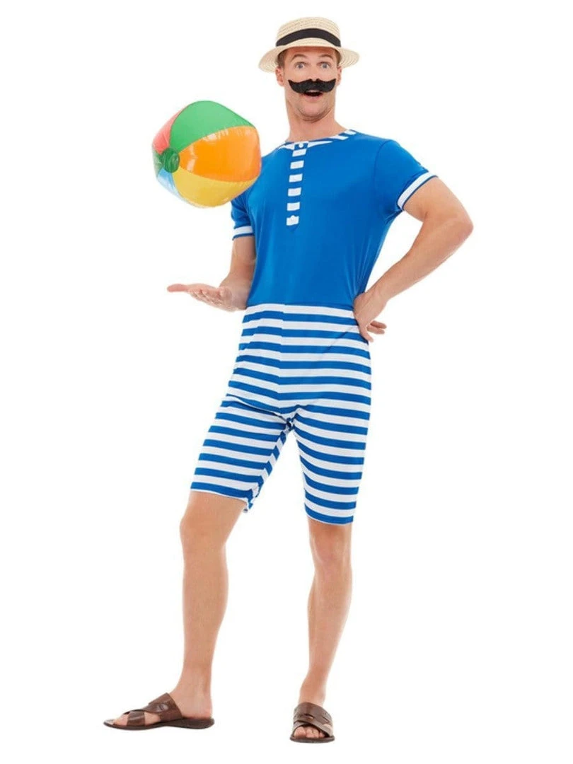 Smiffys 1920's Bathing Suit Male Costume Mens 4 Smiffys 1920's Bathing Suit Male Costume Mens