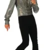 Rubie's Boogie Man Silver Sequin Disco Shirt