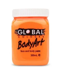 Global Colours Bright Orange Body And Face Paint Buy Costumes