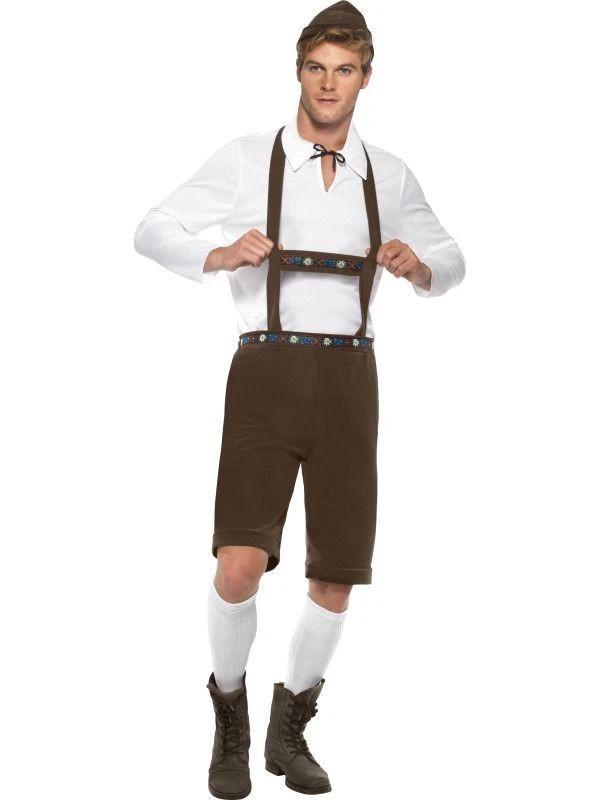 Smiffy's Mens Oktoberfest Costume Lederhosen Brown 3 Smiffy's Mens Oktoberfest Costume Lederhosen Brown
