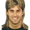 Smiffy's Mens Mullet Brown With Blonde Highlights Wig