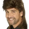 Smiffy's Mullet Classic 80s Brown Wig