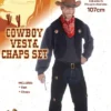 Tomfoolery Cowboy Vest And Chaps Set