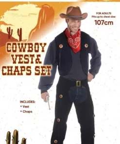 Tomfoolery Cowboy Vest And Chaps Set