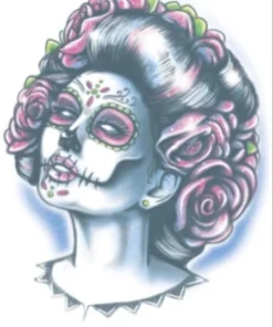 Tinsley Transfers Senora Muerte Day Of The Dead Temporary Tattoo