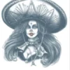 Tinsley Transfers Bandita Day Of The Dead Temporary Tattoo