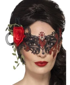 Smiffy's Day Of The Dead Metal Filigree Mask Womens