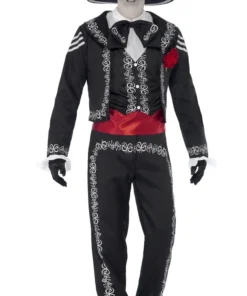 Smiffy's Day Of The Dead Senor Bones Mexican Costume Mens