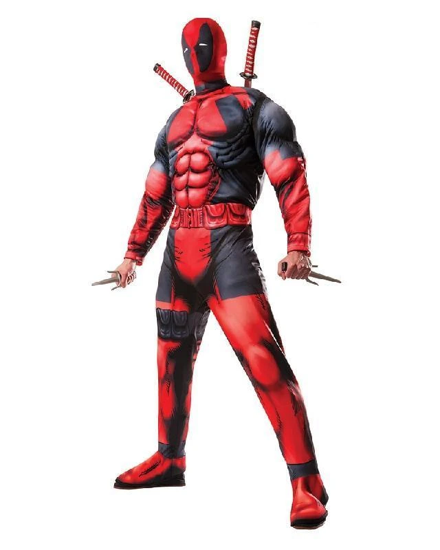 Rubie's Deadpool Adult Deluxe Muscle Chest Costume For Sale Mens 3 Rubie's Deadpool Adult Deluxe Muscle Chest Costume For Sale Mens