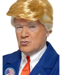 Smiffy's Donald Trump Costume Wig Fancy Dress Side Flick Hair Mens