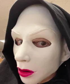 Zagone Evil Nun Latex Face Mask UV Glow