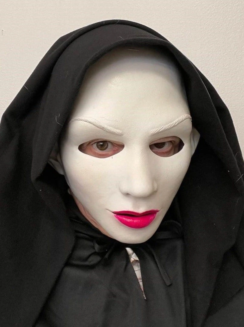 Zagone Evil Nun Latex Face Mask UV Glow 5 Zagone Evil Nun Latex Face Mask UV Glow
