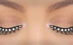 Carnival Products Womens Eyelashes Crystals Black Glamour