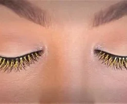 Carnival Products Womens Eyelashes Tinsel Black And Gold