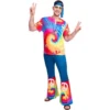 Amscan Free Spirit Men's 1960s Hippy Costume Plus Size