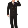 Rubie's Gangster Adult Costume With Gold Pin Stripe And Gold Tie