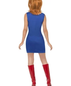 Smiffy's Womens Ginger Spice Power Union Jack 90s Women Spicegirls Girl Band Costume