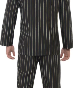 Smiffy's Pin Striped Gold 1920's Gatsby Gangster Mens 20s Costume