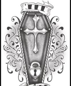 Tinsley Transfers Womens Gothic Til Death Temporary Tattoo