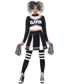 Smiffy's Cheerleader Gothic Halloween Costume